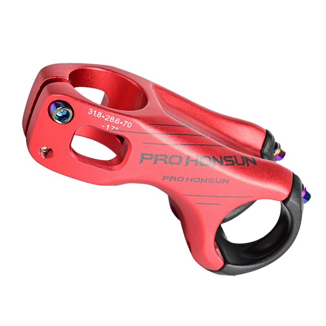 Piezas de componentes de vástago de bicicleta de aleación ± 17 degree para regalo 70mm rojo Sunnimix Tallo de manillar de bicicleta