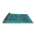 thumbnail image 2 of Ahgly Company Indoor Round Oriental Light Blue Modern Area Rugs, 3' Round, 2 of 4