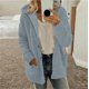 thumbnail image 1 of Chaqueta Wancir para mujer, de franela con forro de sherpa, abrigo cálido de gran tamaño con capucha y botones de polar, 1 of 6