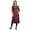 Brick Red, variant on Straight Kurtis For Women Long Kurti Dress Printed 3/4 Sleeve Indian Top