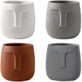 thumbnail image 3 of Nordic Human Face Ceramic Vase Flowerpot Succulent Green Plant, 3 of 8