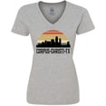 thumbnail image 3 of Inktastic Corpus Christi Texas Skyline Retro Women's V-Neck T-Shirt, 3 of 5