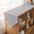 thumbnail image 4 of Grey Table Runner Linen Burlap Table Runner 72 Inches Long Rustic Farmhouse Solid Color Dresser Scarves for Kitchen Island Coffee Dining Room Party Wedding Banquet Holiday Decoration 18"x72", 4 of 8