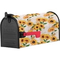 thumbnail image 3 of Rustic Sunflower Magnetic Mailbox Cover - Vintage Sunflowers On Postcards Newspaper Background Mailbox Covers Standard Size 21x18inch Polyester Mailbox Wraps Cover For Home Garden Outdoor Decoration, 3 of 6