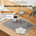thumbnail image 1 of TidBay Kitchen Countertop Drying Mat Flower Waterproof PVC Anti-slip Rectangle Dish Bowl Plate Dinnerware Placemat Coffer Maker Pad Cup Coaster, 1 of 7