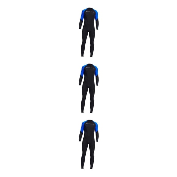 Eigraketly Men Diving Wetsuit for Water Sports Body Warm Suit Wet Surf Back Full Zip Type1 NO1