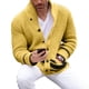 thumbnail image 4 of Suéter de cuello alto medio de color sólido cómodo e informal de otoño, suéter con botones para hombres, 4 of 6