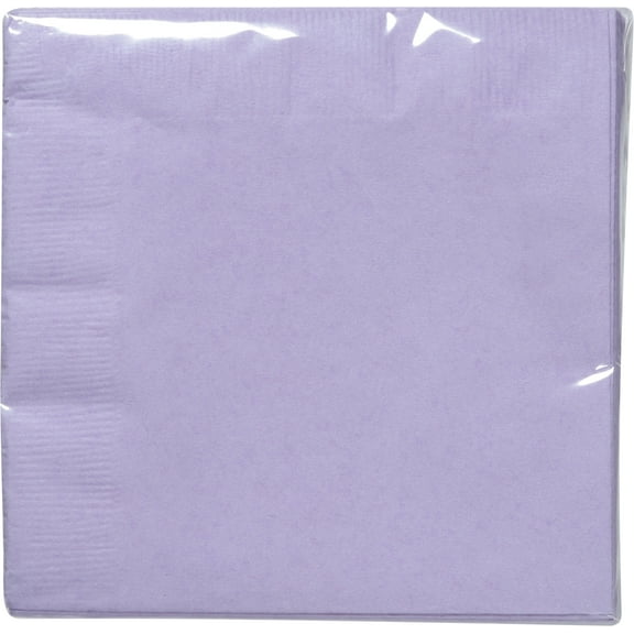 Luscious Lavender Paper Beverage Napkins 50 Count for 25 Guests