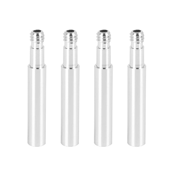 40mm Universal Aluminum Alloy Bike French Type Valve Extender Silver Tone 4pcs