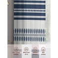 thumbnail image 7 of Navy Blue Striped Semi Sheer Curtains 108 Inch Length 2 Panels Set, Farmhouse Geometric Stripe Sheer Kitchen Curtain Privacy Voile Window Curtain for Living Room Bedroom Rod Pocket Drapes, 7 of 7