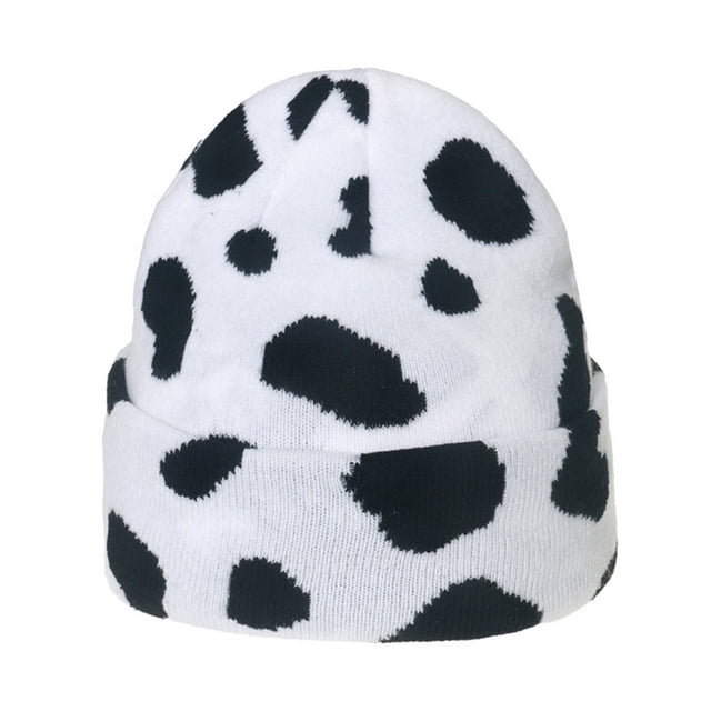 Bonnet Étudiant Motif Léopard Chaud Automne Hiver Épais Bonnet Extensible pour l'Extérieur