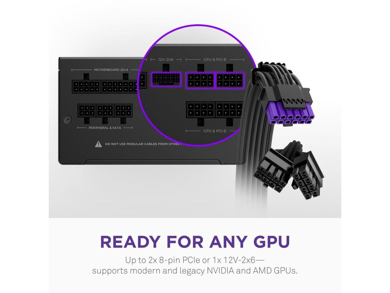 NZXT C750 Gold Core 80Plus Gold Fully-modular ATX 3.1 Power Supply, US Power Cord