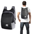 thumbnail image 2 of Mochila plegable para viajes al aire libre, impermeable, deportes, senderismo, mochilas (negro) JShteea  Para Estrenar, 2 of 8