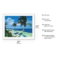thumbnail image 2 of Beckoning Palms - Hawaiian Paradise Ocean View - From an Original Color Painting by Scott Westmoreland - Fine Art Rolled Canvas Print 20in x 26in, 2 of 4
