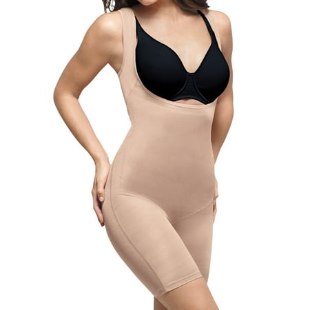 

Secret Solutions Women s Plus Size Power Shaper Firm Control Wear-Your-Own-Bra Body Shaper Body Shaper