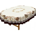 thumbnail image 2 of Thanksgiving Turkey Tablecloth Vintage Fall Pumpkin Table Cloth for Kitchen Decoration - 60" X 84" Oval, 2 of 7