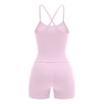 thumbnail image 5 of Plus Size Fashion for Women Summer Sleeveless Cross Back Tank Top and Legging Matching Set Yoga Gym Outfits, 5 of 8