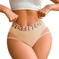 thumbnail image 2 of Ladies High Waisted Underwear Seamless Butt Lifting No Roll Down Breathable Hollow Out Daily Panties Complexion M, 2 of 7