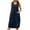 Navy, variant on Ahuyic Printed Solid Color Plus Size Dress For Women, Summer Womens' Sleeveless Tank Knee-Length Dresses,Ladies Round Neck Sleeveless Casual Dress Summer Beach Vacation Dress