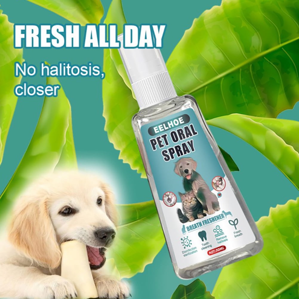 Dog Breath Freshener Spray Teeth Gum Spray Dog Dental Care Pet Breath Oral Mouth Care