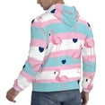 thumbnail image 6 of Naloa Flamingo1 Men's Casual Hooded Collar Drawstring Hoodies Pullover Sweatshirts Casual Long Sleeve Shirts-3X-Large, 6 of 7