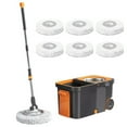 thumbnail image 3 of Spin Mop Bucket Deluxe 360 Spinning Floor Cleaning System with 6 Microfiber Replacement Head Refills for Household Floor Cleaning (Grey), 3 of 12