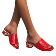 thumbnail image 2 of Zapatos de mujer de tacón medio, sandalias de mujer de tacón grueso a la moda y versátiles, ropa exterior, sandalias y zapatillas de boca de pez Wmkox8yii  hj789, 2 of 5