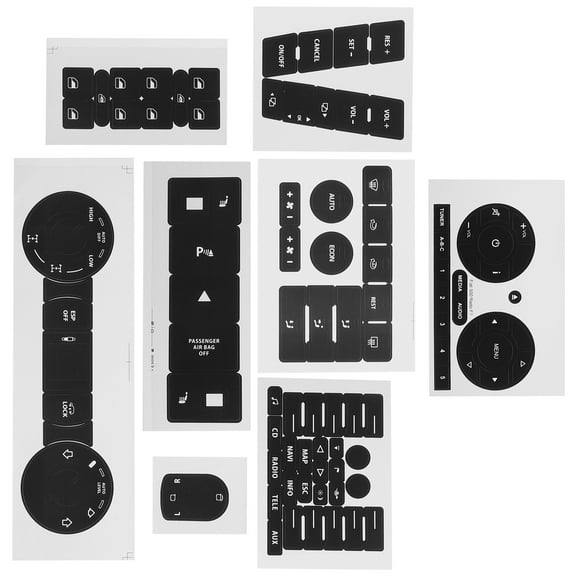 Dash Panel Decal Replacement Racket Dashboard Stickers Button Decals