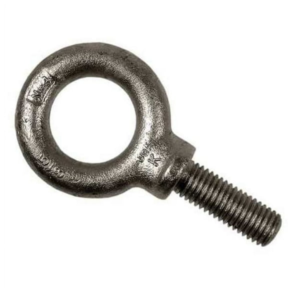 Eye Bolt With Shoulder, 1/2"-13, 1 in Shank, 1-3/16 in ID, Steel, Galvanized