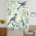 thumbnail image 3 of Vintage Floral Bird Sheer Curtains 45 Inches Long, Retro Summer Botanical Light Filering Curtains, Breathable Simi Curtain Privacy Drapes for Kitchen Bathroom Lightweight Small Window Treatment, 3 of 9