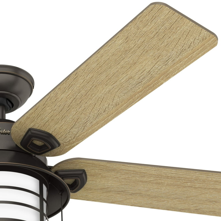 Tropical  BGS9.5 デュアルランド Hunter Fan Company Key Biscayne 54-inch Indoor/Outdoor Onyx