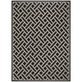 thumbnail image 3 of SAFAVIEH Courtyard Janey Geometric Indoor/Outdoor Area Rug Black/Light Beige, 5'3" x 7'7", 3 of 6
