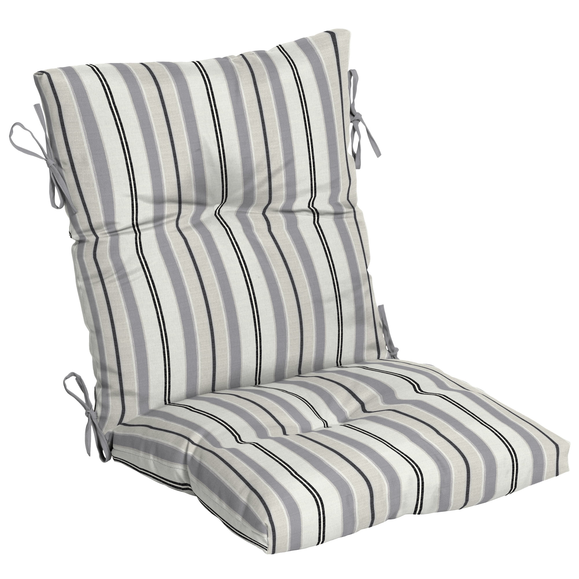 Better Homes & Gardens Grey Stripe 44" x 21" Outdoor Chair Cushion