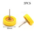 thumbnail image 3 of 2Xwhite Yellow Shape Handle Mirror Polishing Cotton T Style Polish Buffing Wheel, 3 of 3
