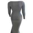 thumbnail image 3 of Robe Longue Manches Longues Slim Solide Décontractée pour Femme, 3 of 6