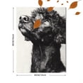 thumbnail image 3 of Black White Curly Poodle Ink Sketch Canvas Print, Pet Dog Lover Classic Home Wall Decor Art, 3 of 8