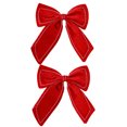 thumbnail image 2 of Nœuds de Noël en Velours pour Arbre et Décoration de Fenêtre - Ornements de Fête Rouges et Verts avec Cordon Suspendu, 2 of 6