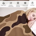 thumbnail image 4 of Vintage Brown Camouflage Flannel Fleece Throw Blanket Soft Blanket for Couch,Cozy,Warm,Lightweight,50x60 Inches, 4 of 6