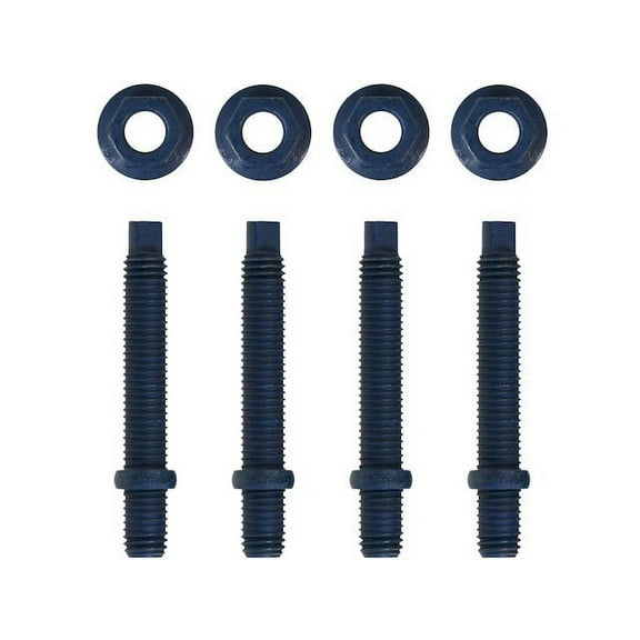 Exhaust Flange Stud and Nut - Compatible with 1996 - 2014 Ford Mustang 1997 1998 1999 2000 2001 2002 2003 2004 2005 2006 2007 2008 2009 2010 2011 2012 2013