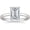 White, variant on Solitaire Wedding Engagement Ring For Women In 925 Sterling Silver 14K Rose Gold Plating Emerald Cut White Diamond