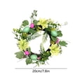 thumbnail image 3 of JoyMoreHome Easter Artificial Wreath, Diameter 11.8 Inch Spring Durable Faux Leaves Flower Wreath Decoration, for Holiday Party, Fireplace, Porch, Front Door, Farmhouse, 3 of 6