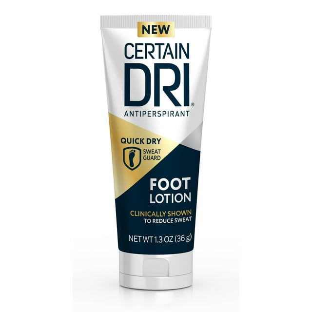 Loción antitranspirante para pies Certain Dri, 36 g, protección contra el sudor