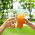 thumbnail image 5 of Clear Tumblers with Lid and Straw 20oz/2 PACK,Reusable Plastic Cup,Double Walled Insulated Reusable Plastic Iced Coffee Cup suitable for Cold Drinks, Juice, Coffee,Crystal Clear,Fall Resistant, 5 of 8