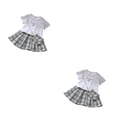 thumbnail image 2 of Sonducket Camiseta de verano para niña, conjunto de con cintura elástica, viaje, senderismo, evento, niños, camisetas de cuello , Kit de ropa, Type9 NO9, 2 of 6