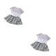thumbnail image 4 of Sonducket Camiseta de verano para niña, conjunto de con cintura elástica, viaje, senderismo, evento, niños, camisetas de cuello , Kit de ropa, Type8 NO8, 4 of 6