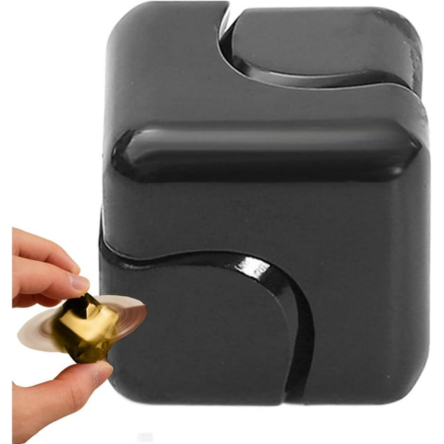 Infinity Fidget Cube Spinner Toy for All Ages,Mini Cool Stuff, Metal 2 in 1 Spinning Puzzle Focus Toy, Portable Anti Anxiety Stress Relief Gyro for Office Classroom.,Multicolor,A