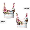 thumbnail image 6 of Goofa Bird and Floral Printed Sports Bras for Women, High Impact Running Bra Workout Crop Tank Tops Longline Sports Bra Push up-XX-Large, 6 of 9