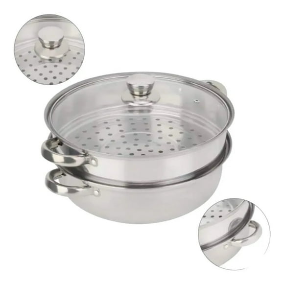 Vaporera DE ACERO INOXIDABLE YAJAD HOGAR Y20005 28 CM
