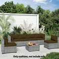 thumbnail image 5 of HONEY HOME 14 Piece Patio Sectional Cushions Relacement, 4" Outdoor Furniture Couch Cushion Fits 6-Seat Rattan Conversation Set, Waterproof, Fade-Resist, 5 of 7