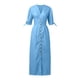 thumbnail image 5 of Vestido de terciopelo con cuello alto, manga larga y bolsillos para mujer - Corte holgado informal, poliéster, para uso diario - Tallas S-XXL, 5 of 7